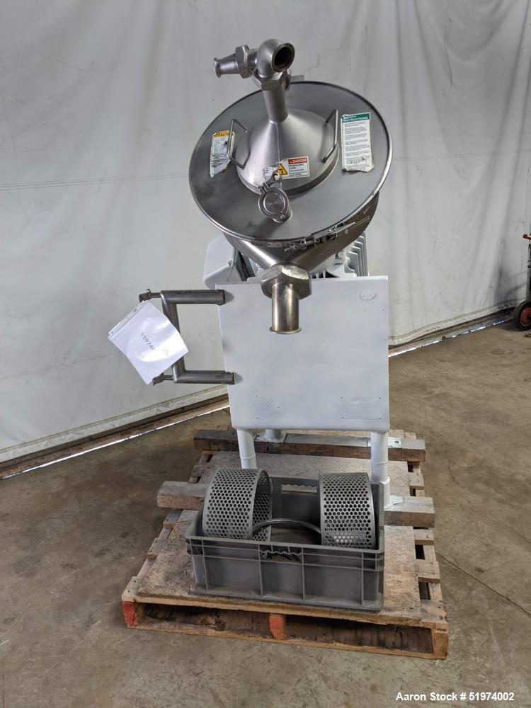 Used- Rietz 12" Diameter 45 Degree Angle Disintegrator. 21" ID reduction chamber. (4) rows of 12" diameter, (5) hammers stac...