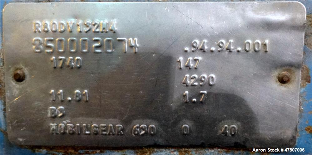 Used Fitzpatrick GuiloRiver, Model 14LX14D, 304 Stainless Steel.