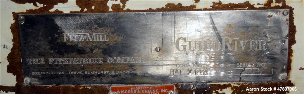Used Fitzpatrick GuiloRiver, Model 14LX14D, 304 Stainless Steel.