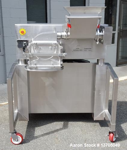 Used Fitzpatrick "A" Series Model D6A Fitzmill with 3" Diameter Screw Feed. All sanitary stainless steel construction, electropolish internal finish, cantilever design, knife/ impact reversible rotor...