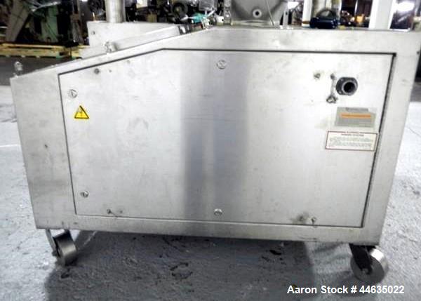 Used Fitzpatrick Fitzmill, Model D6A. 316 Stainless steel product contact surfaces, 304 stainless steel non product contact surfaces, cantilevered design, mirror internal finish, fixed blades with 7....