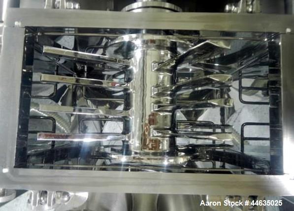 Used Fitzpatrick Fitzmill, Model D6A. 316 Stainless steel product contact surfaces, 304 stainless steel non product contact surfaces, cantilevered design, mirror internal finish, fixed blades with dr...
