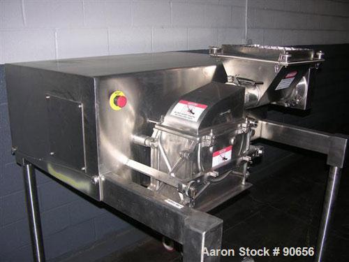 USED: D6A Fitzmill, stainless steel construction. Fixed knives, cantilevered design, screw feed with approximate 1/4 hp XP motor with hopper, 7.5 hp 230/460 volt XP main drive, with product containme...