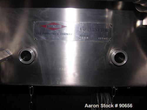USED: D6A Fitzmill, stainless steel construction. Fixed knives, cantilevered design, screw feed with approximate 1/4 hp XP motor with hopper, 7.5 hp 230/460 volt XP main drive, with product containme...
