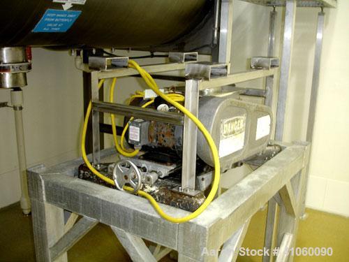 Used Fitzpatrick Fitzmill, Model D6, Stainless Steel. Swinging knives, reversible chamber, gravity feed, 7.5 hp motor, belt driven on base.