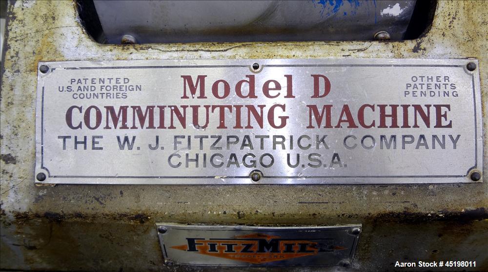 Used Fitzpatrick Fitzmill, Model D6