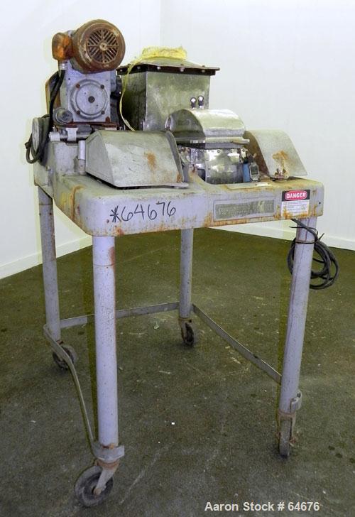 Used Fitzpatrick Fitzmill, Model D6, 316 Stainless Steel. 16 Double sided impact 410/16/20 stainless steel swinging blades, 6" x 11" cutting chamber, jacketed feed throat. 3" Diameter x 16" long scre...