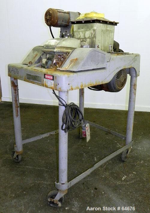 Used Fitzpatrick Fitzmill, Model D6, 316 Stainless Steel. 16 Double sided impact 410/16/20 stainless steel swinging blades, 6" x 11" cutting chamber, jacketed feed throat. 3" Diameter x 16" long scre...