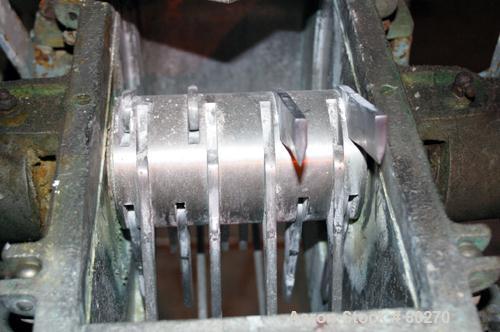 Used Fitzpatrick Fitzmill, Model D6, 304 Stainless Steel. (16) Impact/knife 410/16/20 stainless steel swinging blades. 6" x 11" Cutting chamber, no bottom screen. Gravity feed throat with pan. Driven...