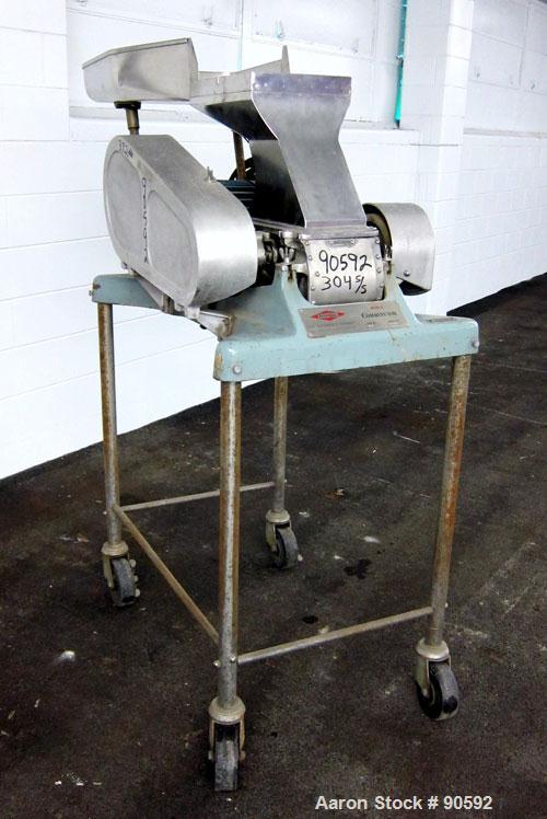 Used Fitzpatrick Fitzmill, Model D6, Stainless Steel. (16) swinging impact/knife 410/16/20 stainless steel blades, 6" x 11" cutting chamber, bottom screen, 316 stainless steel gravity feed throat wit...