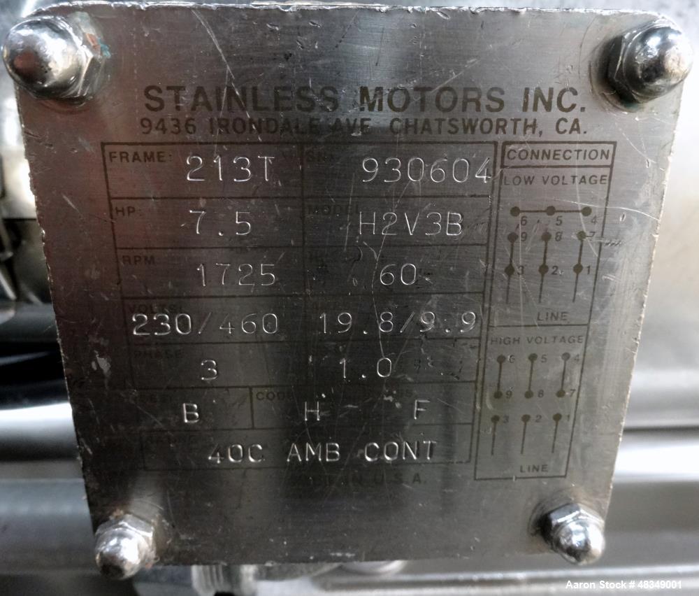 Used Fitzpatrick FitzMill, Model DA-06, 316 Stainless Steel. (16) Swinging Blade with double impact knife/blades, 410 stainless steel. 6" x 11" cutting chamber, with cover and top feed, no bottom scr...