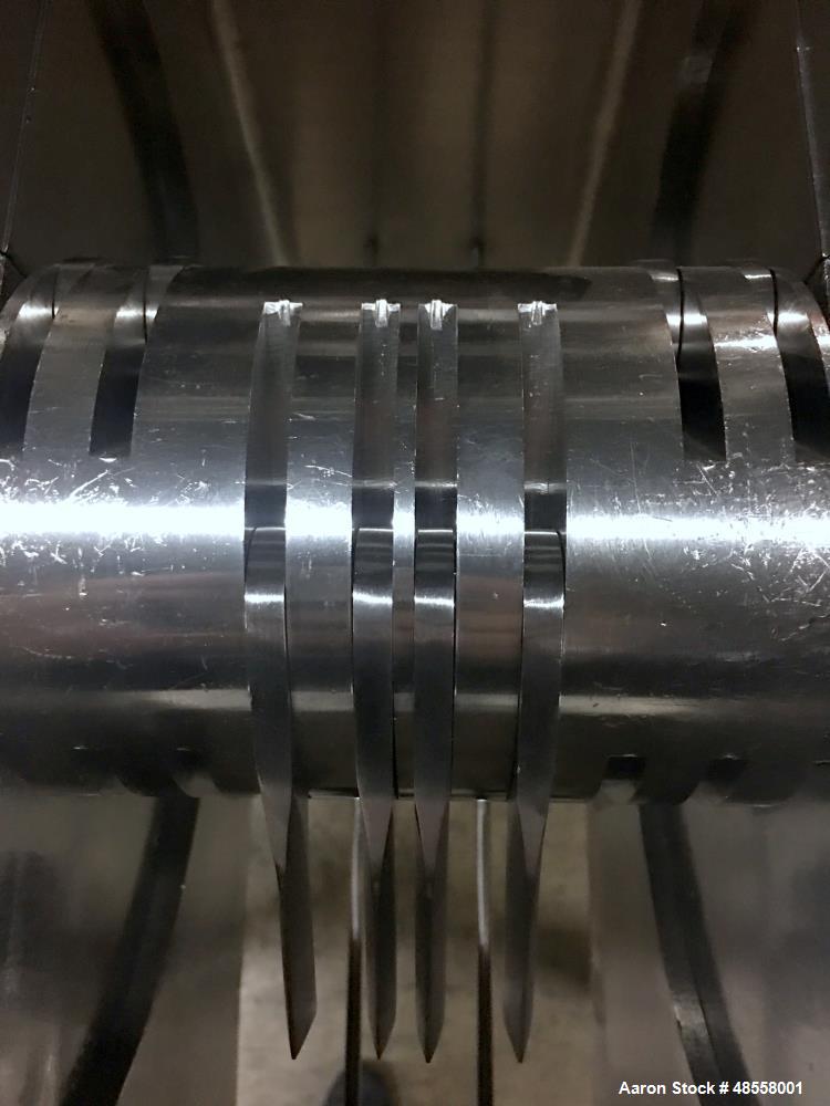 Used Fitzpatrick FitzMill, Model DA-06, 316 Stainless Steel. (16) Swinging Blade with double impact knife/blades, 410 stainless steel. 6" x 11" cutting chamber, with cover and top feed, no bottom scr...