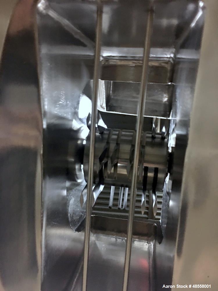 Used Fitzpatrick FitzMill, Model DA-06, 316 Stainless Steel. (16) Swinging Blade with double impact knife/blades, 410 stainless steel. 6" x 11" cutting chamber, with cover and top feed, no bottom scr...