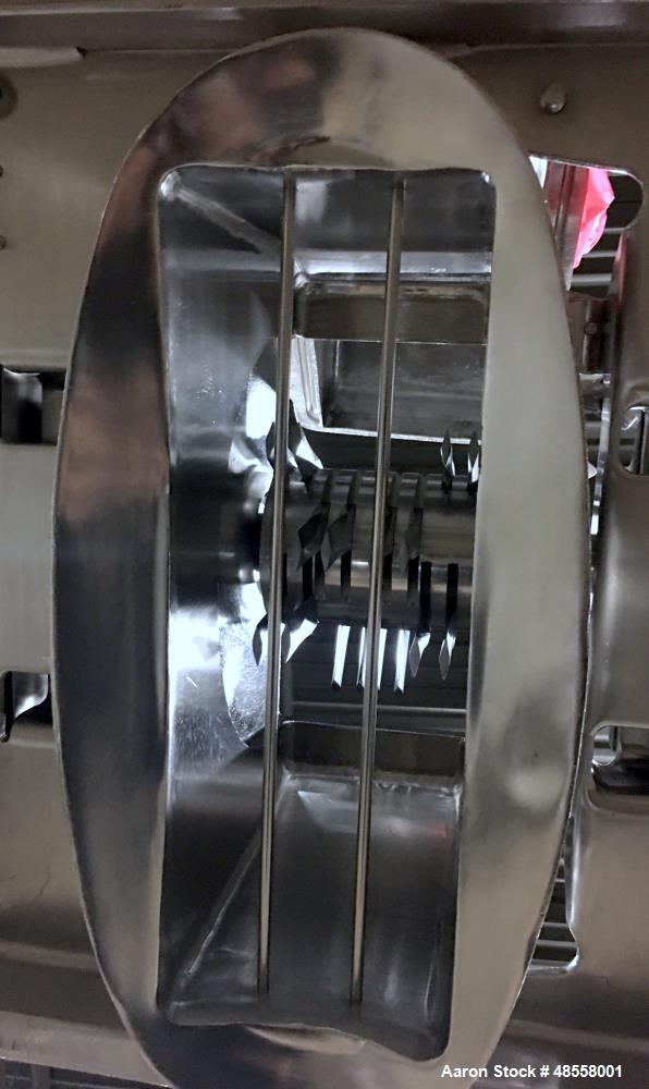 Used Fitzpatrick FitzMill, Model DA-06, 316 Stainless Steel. (16) Swinging Blade with double impact knife/blades, 410 stainless steel. 6" x 11" cutting chamber, with cover and top feed, no bottom scr...