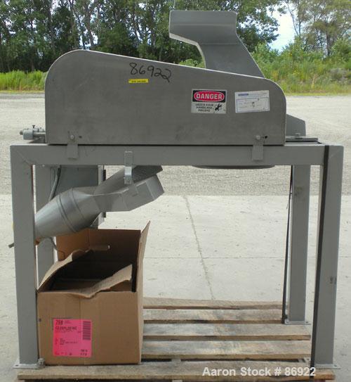 Used Fitzpatrick Fitzmill, Model DAO6, 316 Stainless Steel. (16) double impact swinging blades, 6" x 11" cutting chamber, bottom screen. 304 stainless steel gravity feed throat. Driven by a 7.5 HP, 3...