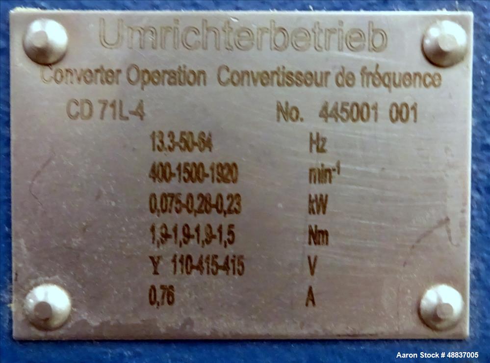 Used Fitzpatrick Fitzmill, Model DAS06.0401, Stainless steel.