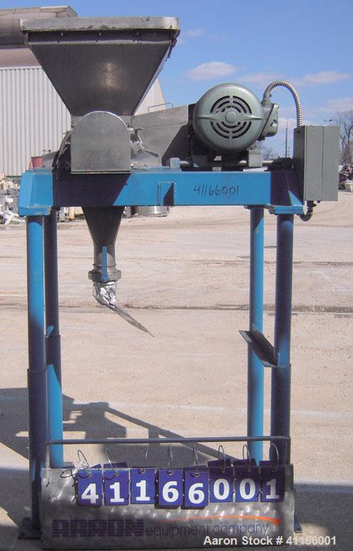 Used Fitzpatrick Fitzmill, Model DASO6 , 316 stainless steel. 11 1/4" x 6 1/4" chamber, (16) bolt on 15-5 PH single edge blades.  Top gravity feed with hopper. Driven by a 15 hp, 3/60/230/460 volt, 3...