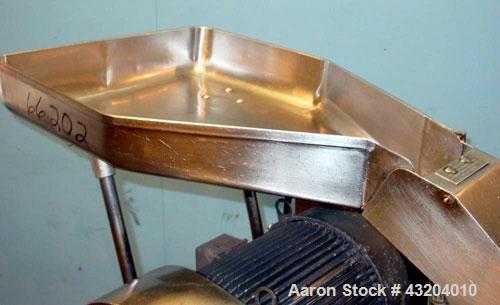 Used Fitzpatrick Fitzmill, Model DASO6, Stainless Steel. (16) Fixed impact/knife blades. 6" x 11" Cutting chamber, gravity feed throat with pan. No bottom screen. Driven by a 10 hp motor. Mounted on ...
