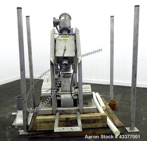 Used Fitzpatrick Fitzmill, Model DAS06, Stainless Steel. (16) Knife/Impact fixed 410/16/20 stainless steel blades, 6” x 11” 316 stainless steel cutting chamber, 316 stainless steel feed hopper, no bo...