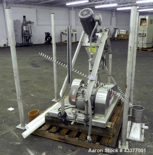 Used Fitzpatrick Fitzmill, Model DAS06, Stainless Steel. (16) Knife/Impact fixed 410/16/20 stainless steel blades, 6” x 11” 316 stainless steel cutting chamber, 316 stainless steel feed hopper, no bo...