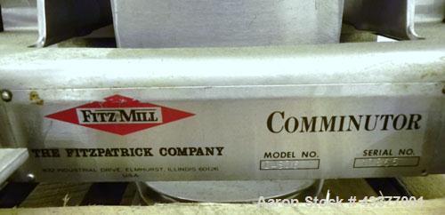 Used Fitzpatrick Fitzmill, Model DAS06, Stainless Steel. (16) Knife/Impact fixed 410/16/20 stainless steel blades, 6” x 11” 316 stainless steel cutting chamber, 316 stainless steel feed hopper, no bo...