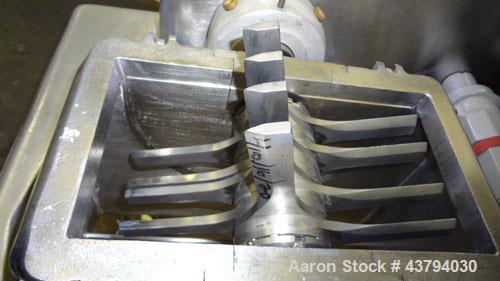 Used Fitzpatrick Fitzmill, Model DAS06, Stainless Steel. (16) Knife/Impact fixed 410/16/20 stainless steel blades, 6” x 11” 316 stainless steel cutting chamber, 316 stainless steel feed throat with a...
