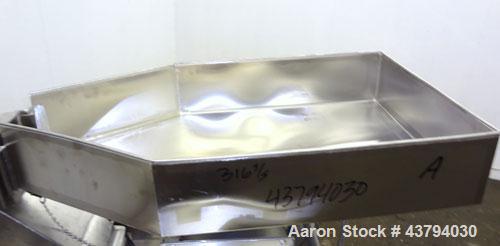 Used Fitzpatrick Fitzmill, Model DAS06, Stainless Steel. (16) Knife/Impact fixed 410/16/20 stainless steel blades, 6” x 11” 316 stainless steel cutting chamber, 316 stainless steel feed throat with a...