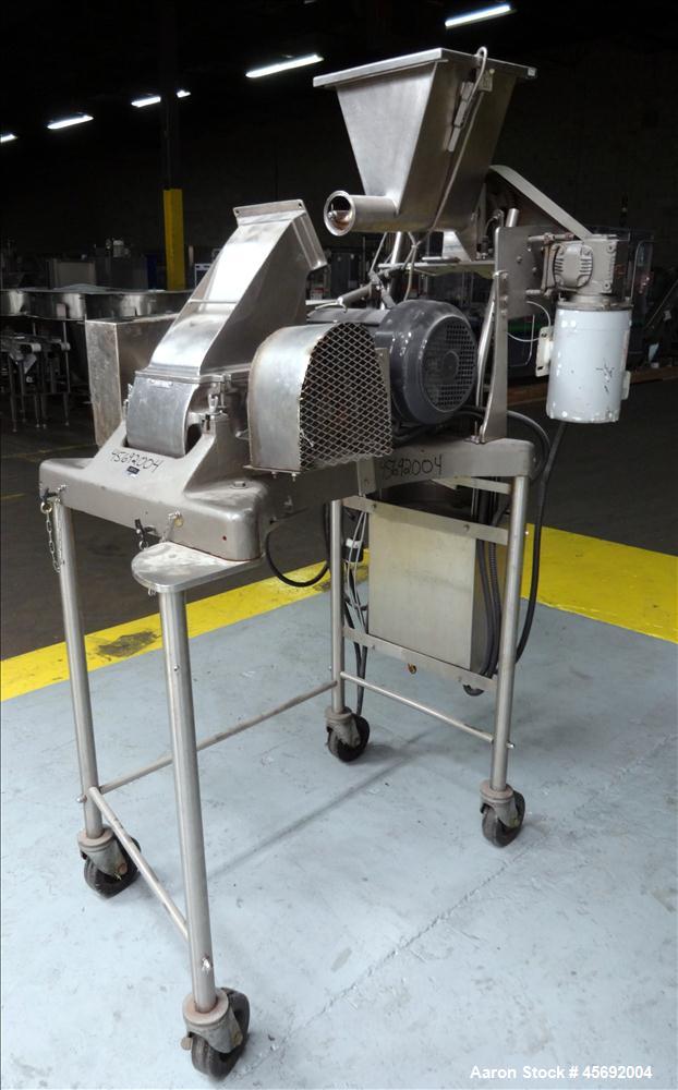 Used Fitzpatrick Fitzmill, Model DAS06. (16) Impact/knife swinging blades, driven by 5 hp, 3/60/208-230/460 volt, 1755 rpm motor. 6" x 11" Cutting chamber, gravity feed throat, bottom screen. (1) 2-1...