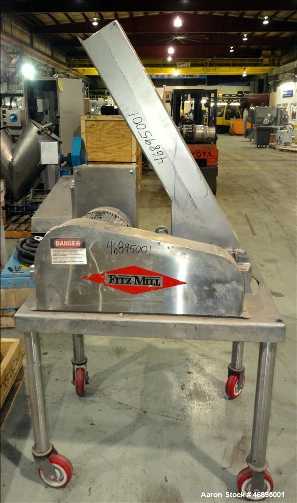 Used Fitzpatrick Fitzmill, Model DAS06, 316 Stainless Steel.