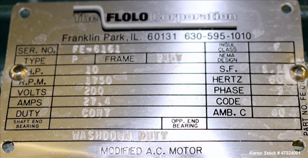 Used Fitzpatrick Fitzmill, Model DAS06, 316 Stainless Steel.