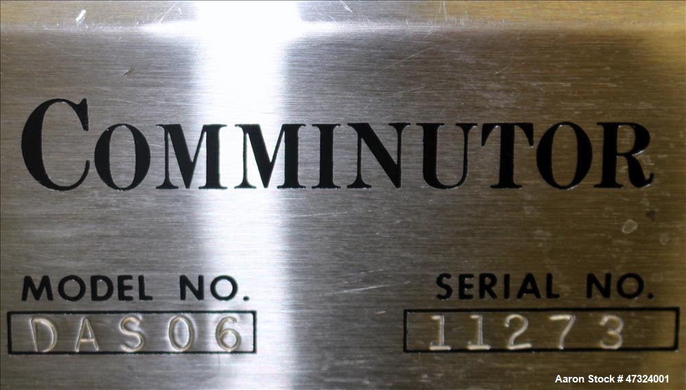 Used Fitzpatrick Fitzmill, Model DAS06, 316 Stainless Steel.