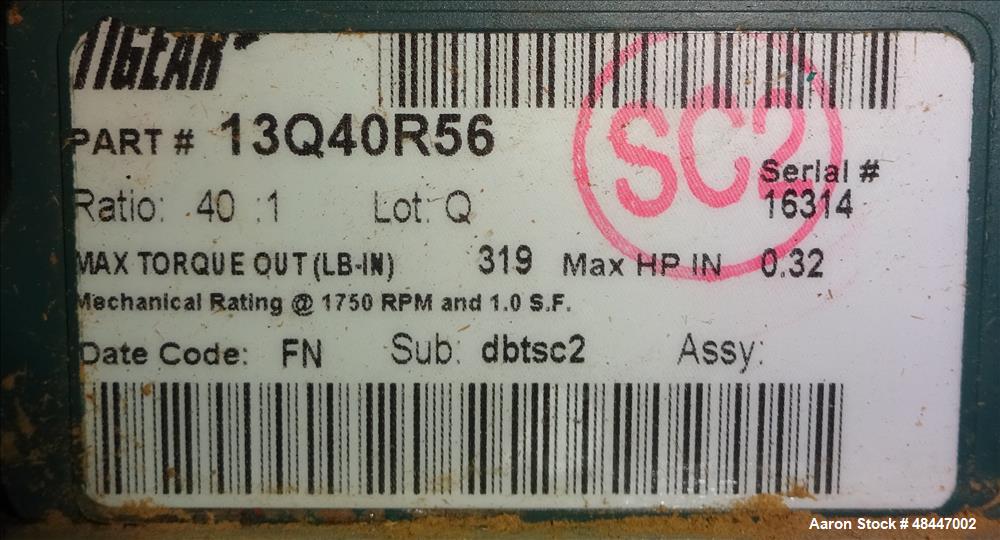Used Fitzpatrick Fitzmill, Model DASO6, 304/316 Stainless Steel