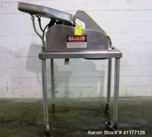 Used Fitzpatrick Fitzmill, Model DASO-6, Stainless Steel. (16) fixed impact/knife  stainless steel blades. 6" x 11" cutting chamber, gravity feed throat with pan, and bottom screen. Driven by a 7-1/2...