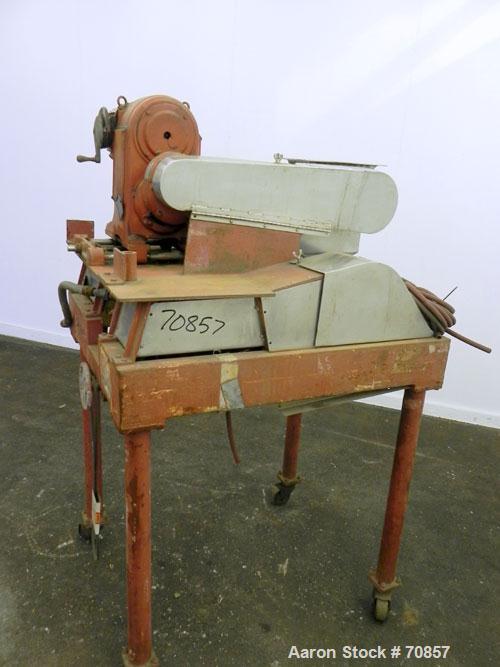 Used Fitzpatrick Fitzmill, Model DASO-6, 316 Stainless Steel. 16 Impact/knife fixed blades, 6" x 11" cutting chamber, gravity feed jacketed hopper with a rotary vane, driven by a 1/4hp, 3/60/220/440 ...