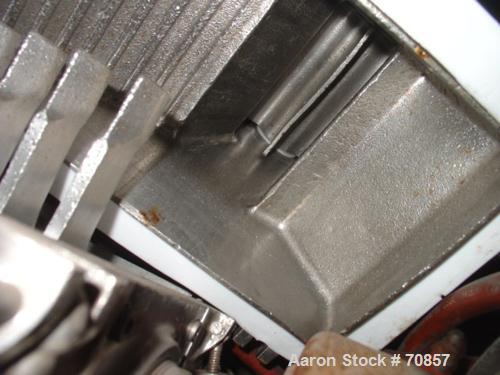 Used Fitzpatrick Fitzmill, Model DASO-6, 316 Stainless Steel. 16 Impact/knife fixed blades, 6" x 11" cutting chamber, gravity feed jacketed hopper with a rotary vane, driven by a 1/4hp, 3/60/220/440 ...