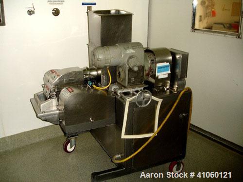 Used Fitzpatrick Fitzmill, Model DASO6, Stainless Steel. Fixed blades, reversible chamber, screw feed with motors, serial #5522.