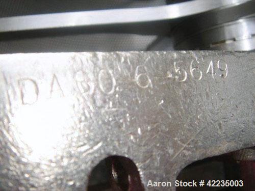 Used Fitzpatrick Fitzmill, Model U, Code DASO6, Stainless Steel. (16) Impact/knife fixed blades. 11" x 13" cutting chamber. Approximate 6" diameter screw feed with hopper, driven by a variable speed ...