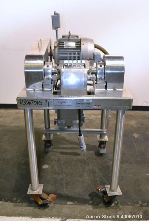 Used Fitzpatrick Fitzmill, Model DASO6, 304 Stainless Steel. (16) Knife/Impact fixed 316 stainless steel blades. 6" x 11" Cutting chamber.Requires a top feed throat and bottom screen. Mill driven by ...