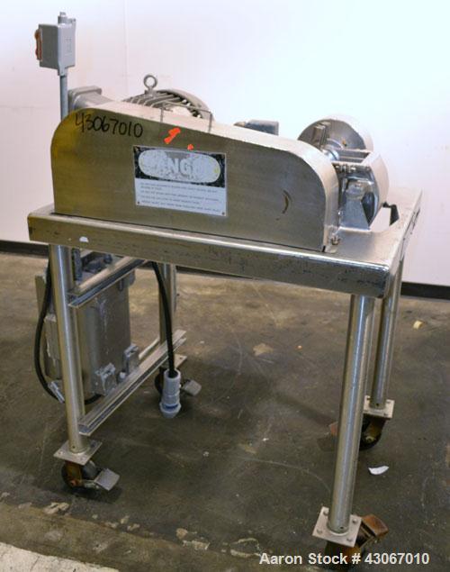 Used Fitzpatrick Fitzmill, Model DASO6, 304 Stainless Steel. (16) Knife/Impact fixed 316 stainless steel blades. 6" x 11" Cutting chamber.Requires a top feed throat and bottom screen. Mill driven by ...