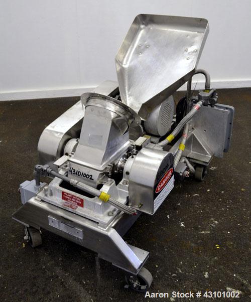 Used Fitzpatrick Fitzmill, Model DASO6, 304 Stainless Steel.(16) Fixed impact/knife 410/16/20 stainless steel blades.6" x 11" Cutting chamber, gravity feed throat with pan, missing transition piece f...