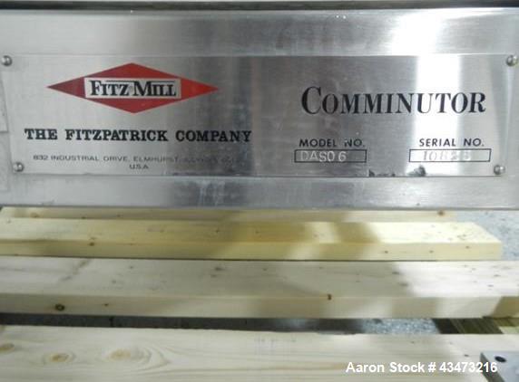 Used Stainless Steel DASO6 Fitzmill