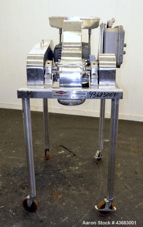 Used Fitzpatrick Fitzmill, Model DAS06, Stainless Steel. (16) Knife/Impact fixed 410/16/20 stainless steel blades, 6” x 11” 316 stainless steel cutting chamber, 316 stainless steel feed throat with a...