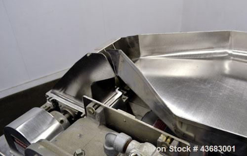 Used Fitzpatrick Fitzmill, Model DAS06, Stainless Steel. (16) Knife/Impact fixed 410/16/20 stainless steel blades, 6” x 11” 316 stainless steel cutting chamber, 316 stainless steel feed throat with a...