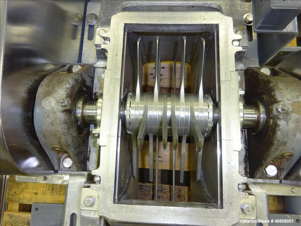 Used Fitzpatrick Fitzmill, Model DASO6, Stainless Steel. (16) Fixed impact/knife 410 stainless steel blades. Approximate 6" x 11" cutting chamber, 304 stainless steel. 316 Stainless steel top cover. ...