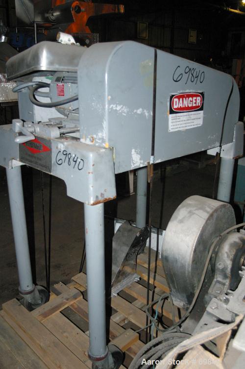 Used Fitzpatrick Fitzmill, Model DASO6, Stainless Steel. (16) Double sided fixed knives, 6" x 11" cutting chamber. Approximately 3/8" diameter screen holes. Gravity feed, 20" wide x 28" long x approx...