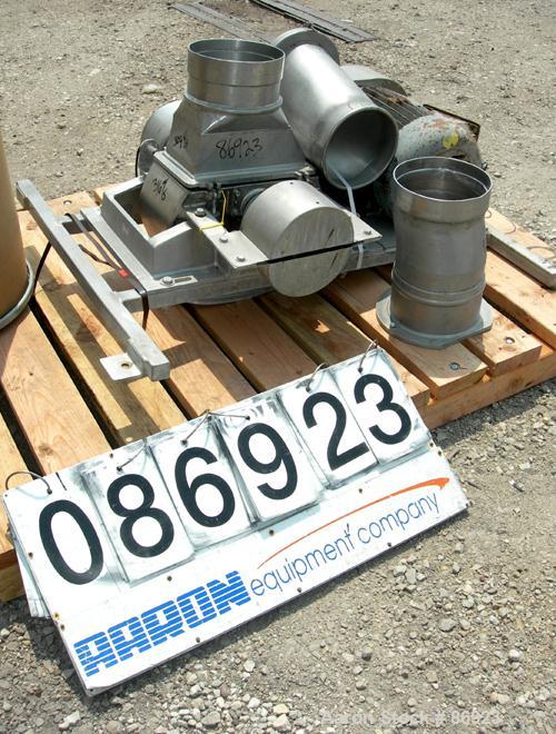 Used Fitzpatrick Fitzmill, Model DASO6, 316 Stainless Steel. (16) Double impact swinging blades, 6" x 11" cutting chamber, bottom screen. 304 stainless steel gravity feed throat. Driven by a 10 HP, 3...