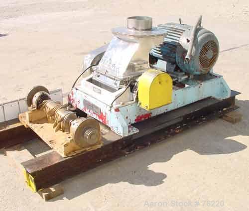 Used Fitzpatrick Fitzmill, Model DKAO12, Stainless Steel. (32) Impact/knife swinging blades, 13" x 11" cutting chamber, gravity feed throat, water cooled bearings, bottom. screen. Driven by a 30 hp, ...
