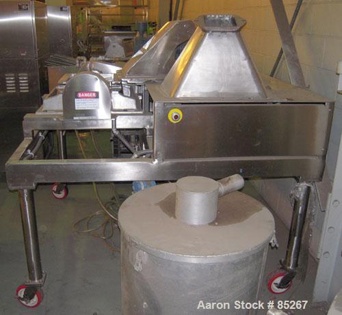 Used Fitzpatrick Fitzmill, Model DKA012, stainless steel. (32) Fixed impact/knife blades. 13" x 11" cutting chamber, gravity feed throat, no bottom screen. Includes a 3/4 hp feed motor, no feed syste...