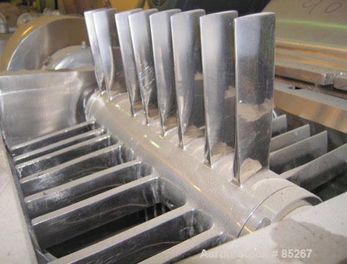 Used Fitzpatrick Fitzmill, Model DKA012, stainless steel. (32) Fixed impact/knife blades. 13" x 11" cutting chamber, gravity feed throat, no bottom screen. Includes a 3/4 hp feed motor, no feed syste...