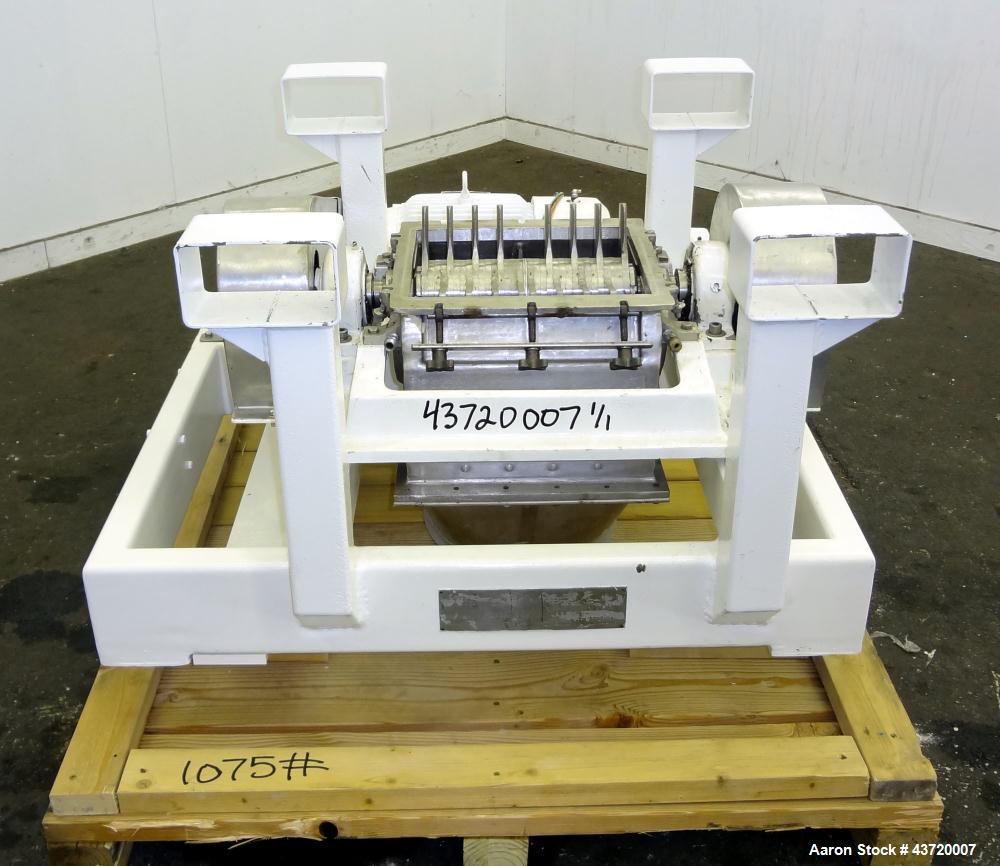 Used Fitzpatrick Fitzmill, Model DKASO12, Stainless Steel. (32) Impact/knife fixed 410/16/20 stainless steel blades, 11" x 13" 316 stainless steel cutting chamber. Missing feed throat and bottom scre...